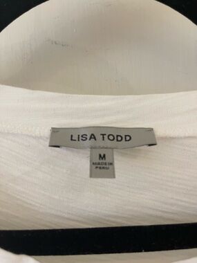 Lisa Todd White Long Sleeve Crewneck Tee